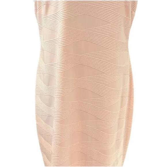 Tommy Hilfiger Bodycon Dress Womens 16 Pink Textured Pastel Informal Back Zip - Picture 2 of 7